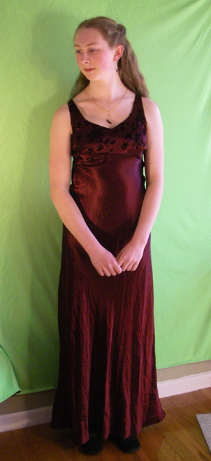 Aly in her prom dress