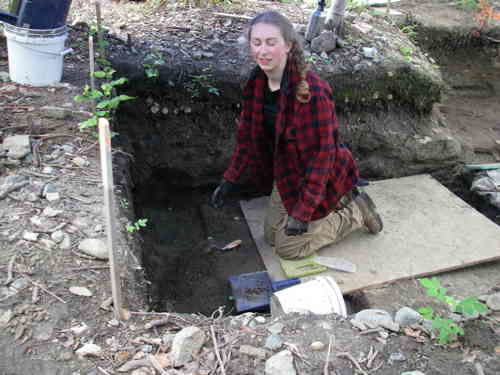 archaeological excavation pit