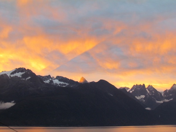 Sunrise near Haines, Alaska
