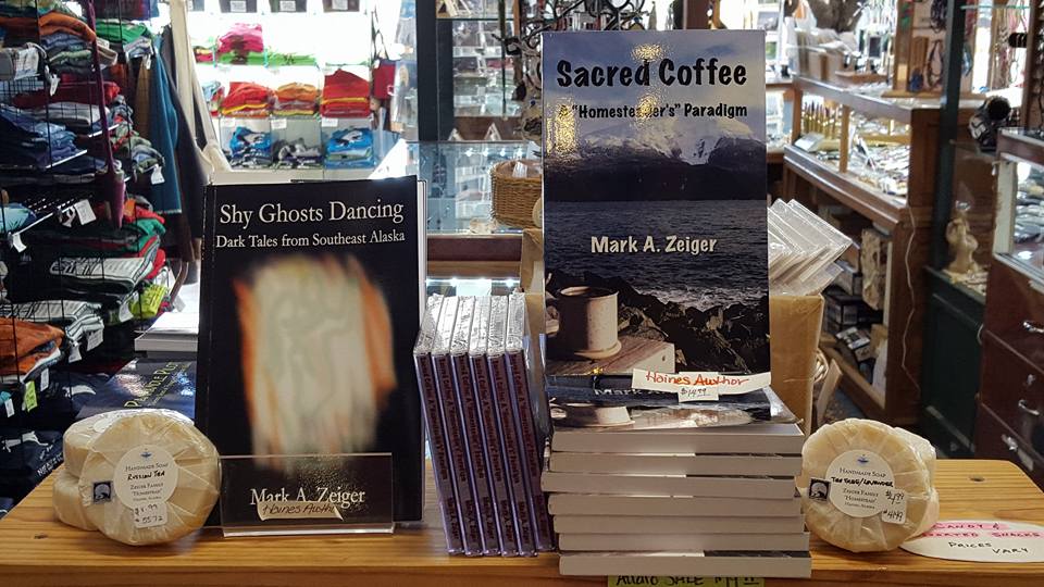 Mark Zeiger's books and soap at Alaska Rod's
