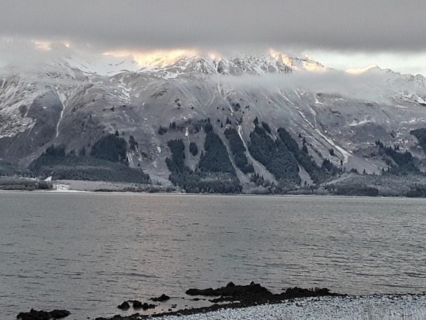 Snow on the Chilkat mountains