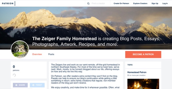 Zeiger Family Homestead Patreon Page