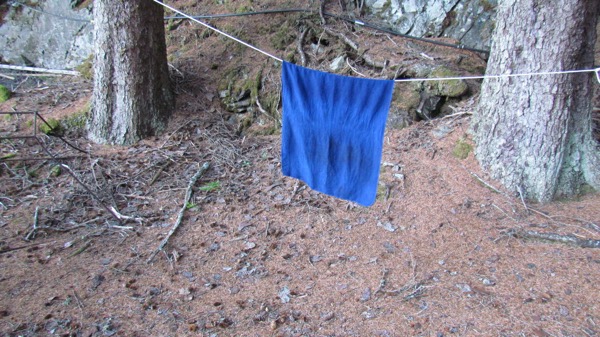 line-dried laundry