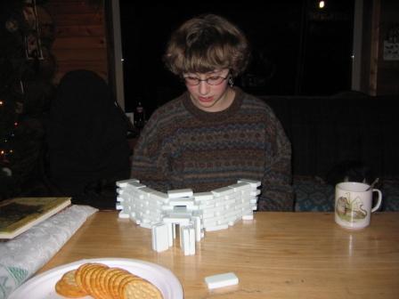 architecture made from dominoes